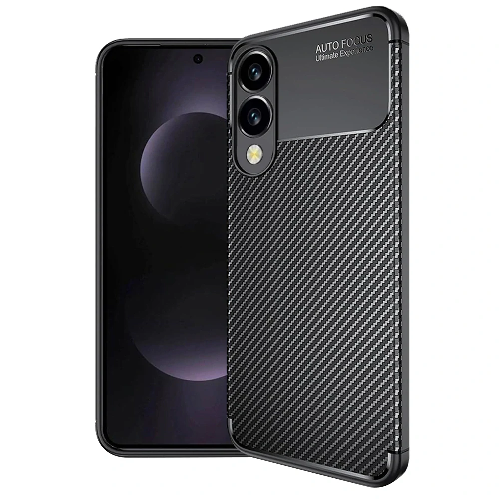 Kryt Samsung Galaxy S25 EDGE, Techsuit CarbonFiber černý