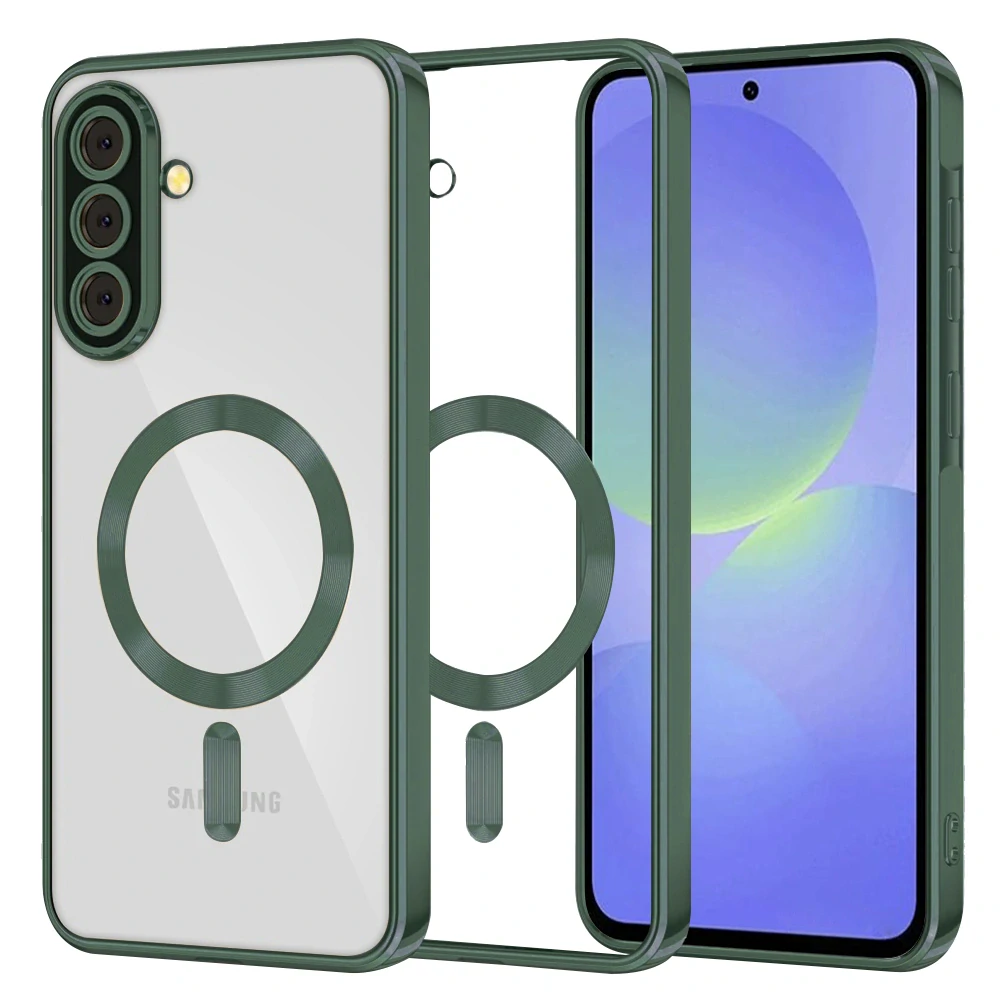 Kryt Samsung Galaxy A36 5G / A56 5G Techsuit Luxury Crystal MagSafe - tmavě zelený