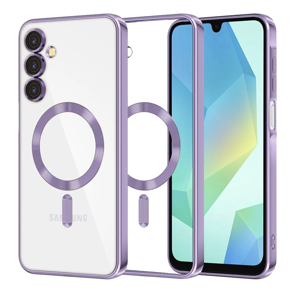 Kryt Samsung Galaxy A16 4G/5G Techsuit Luxury Crystal MagSafe - fialový