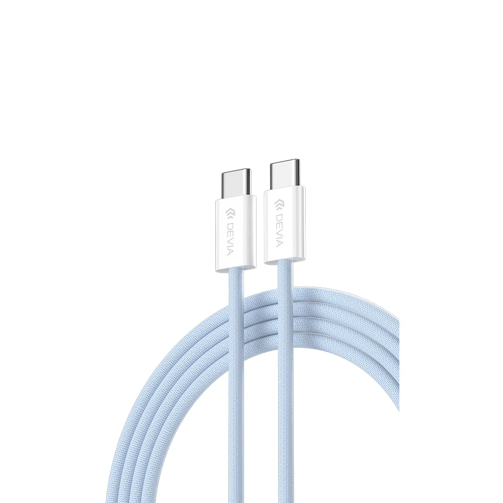 Datový kabel Devia Smart EC325 PD USB-C - USB-C 1,0 m 60W 3A modrý
