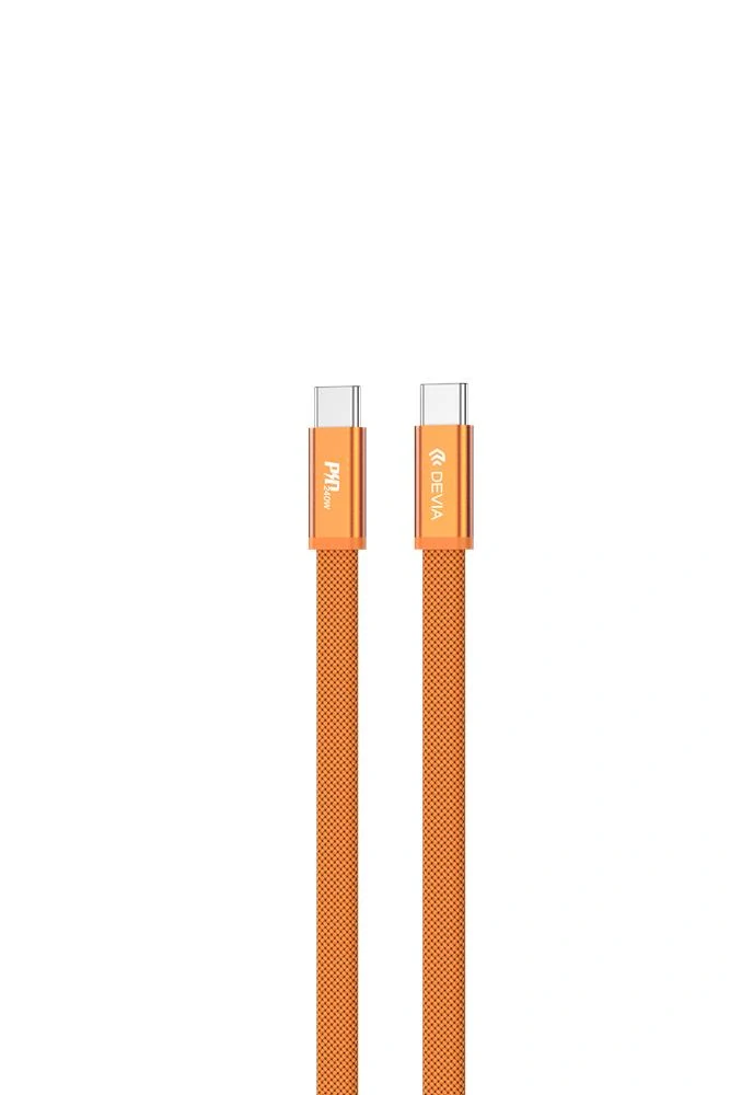 Datový kabel Devia Smart EC325 PD USB-C - USB-C 1,0 m 60W 3A oranžový