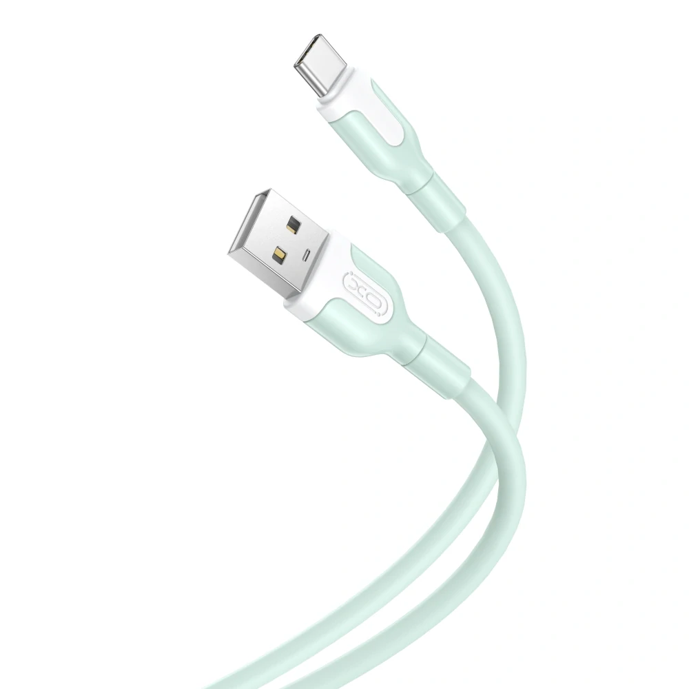 Datový kabel XO NB212 USB - USB-C 1,0 m 2,1A green