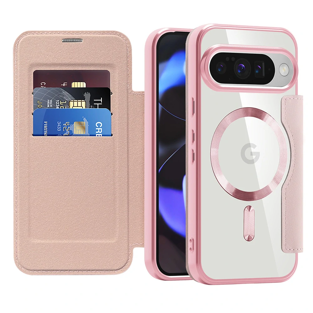 Pouzdro Google Pixel 10 / 10 Pro, SmartMag Book Case růžové