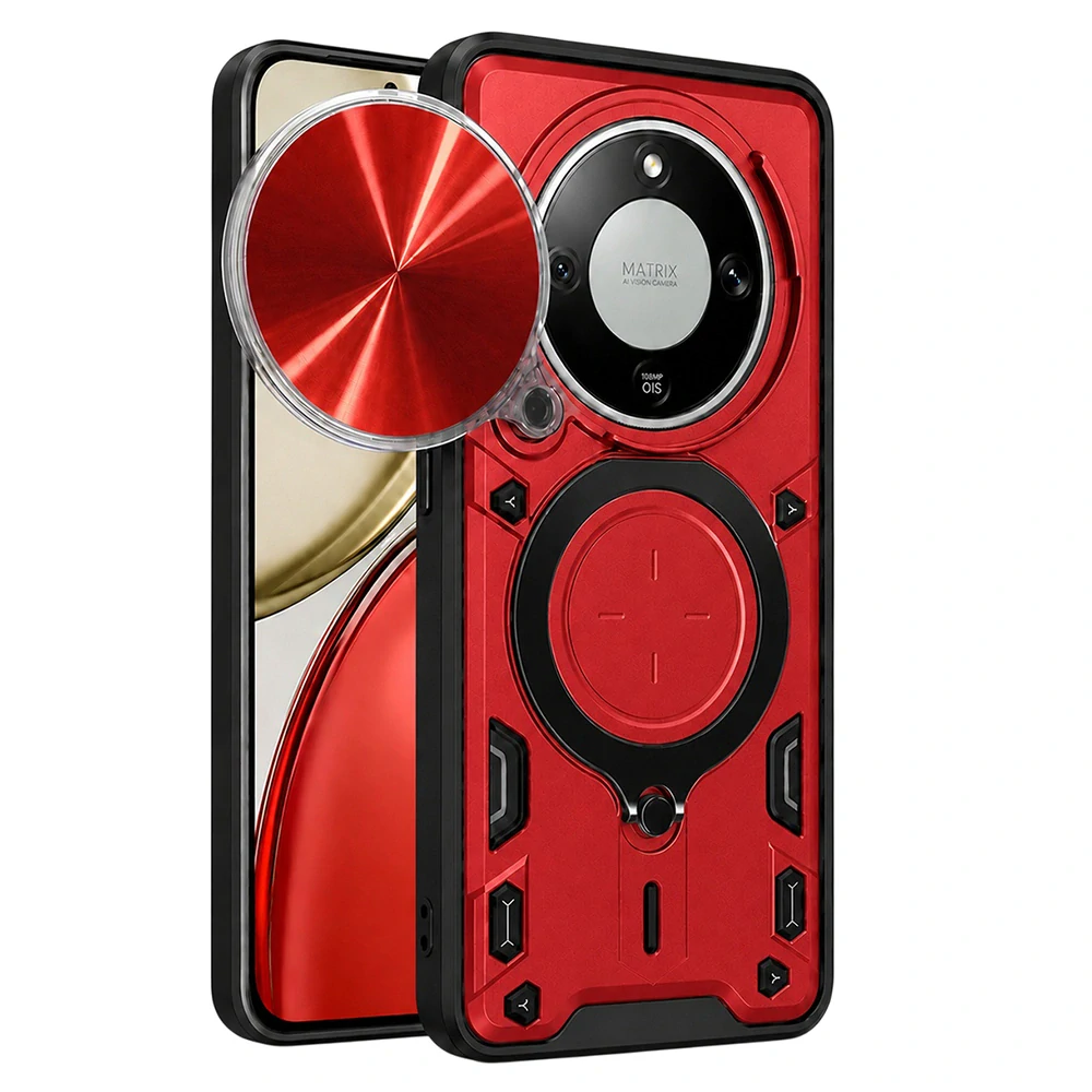 Kryt Honor Magic 8 Lite, Techsuit CamGuard Pro - červený