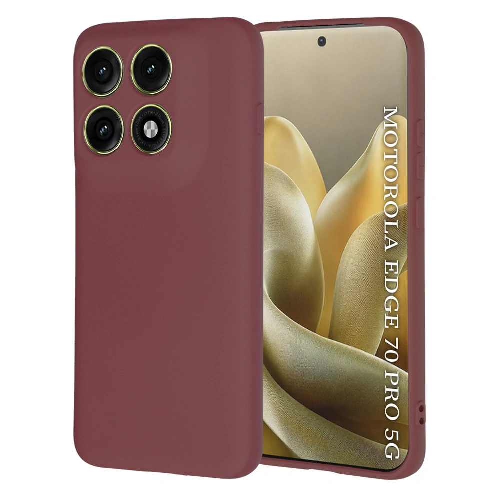 Kryt Motorola EDGE 70 Pro, SoftFlex - plum red