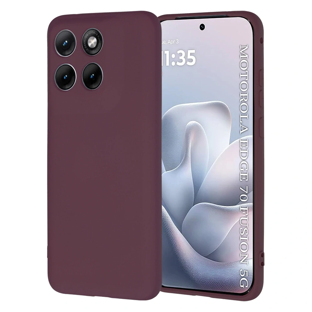 Kryt Motorola EDGE 70 Fusion, SoftFlex - plum red