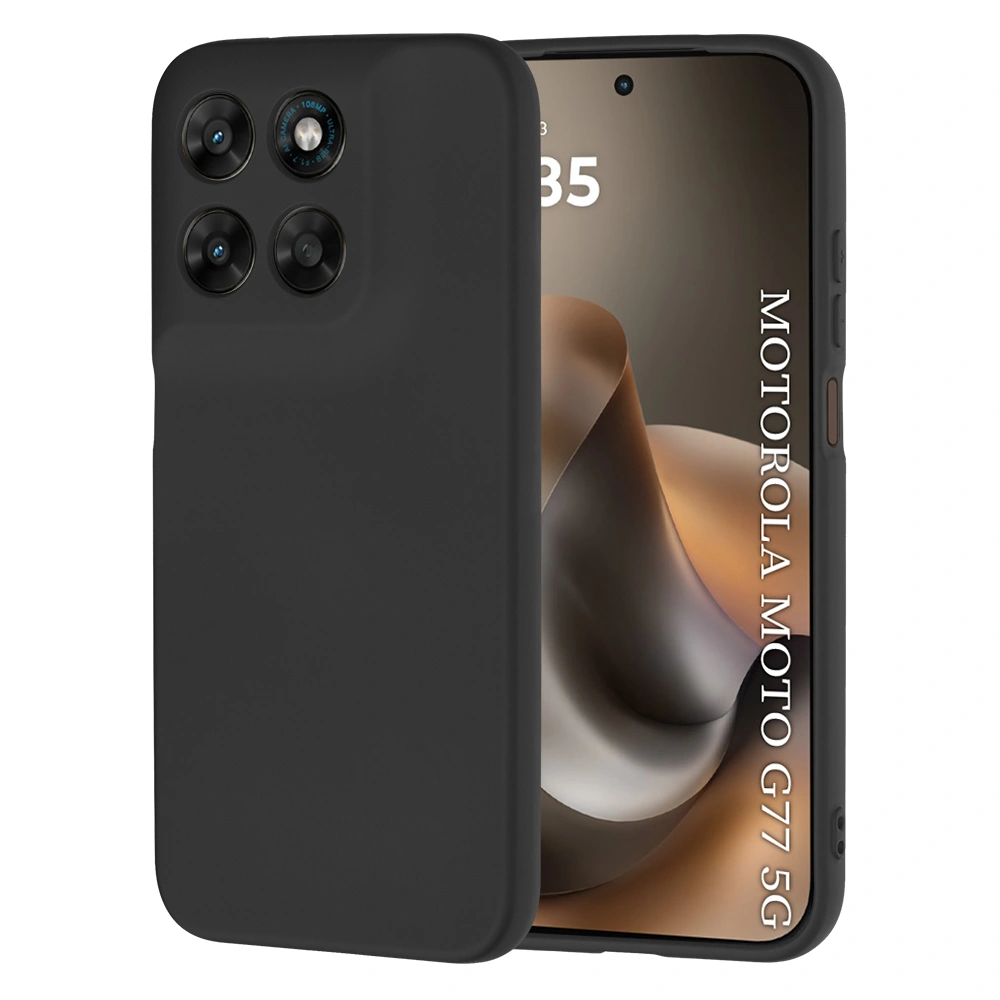 Kryt Motorola Moto G77 / G67, SoftFlex - black