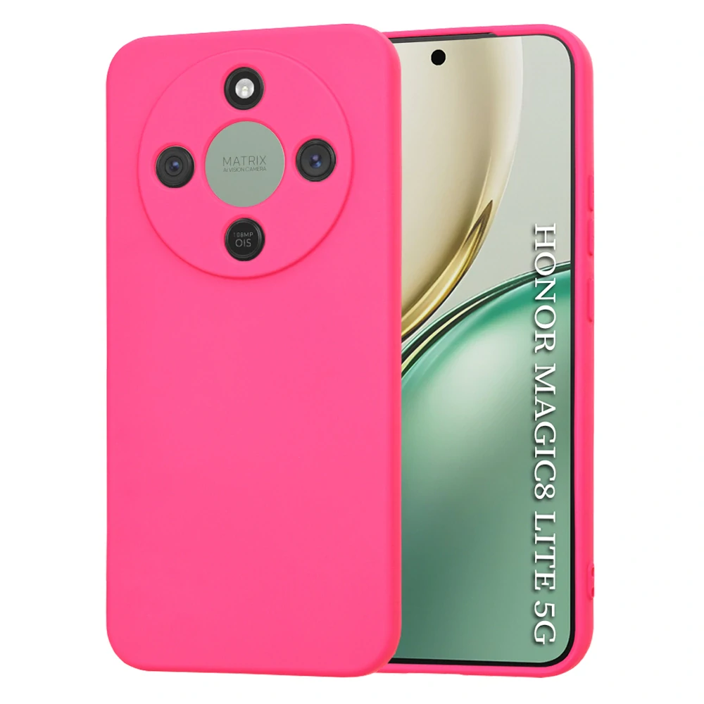 Kryt Honor Magic 8 Lite, Techsuit SoftFlex - hot pink