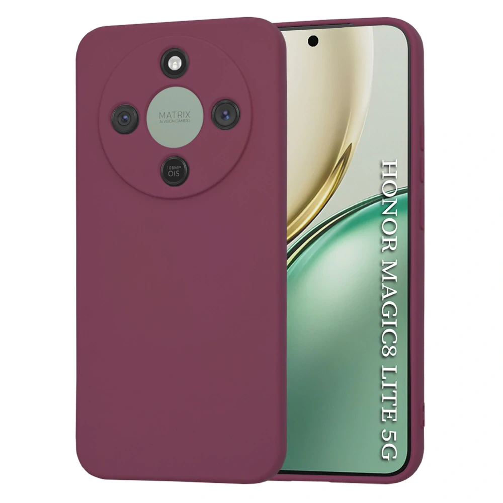 Kryt Honor Magic 8 Lite, Techsuit SoftFlex - plum red