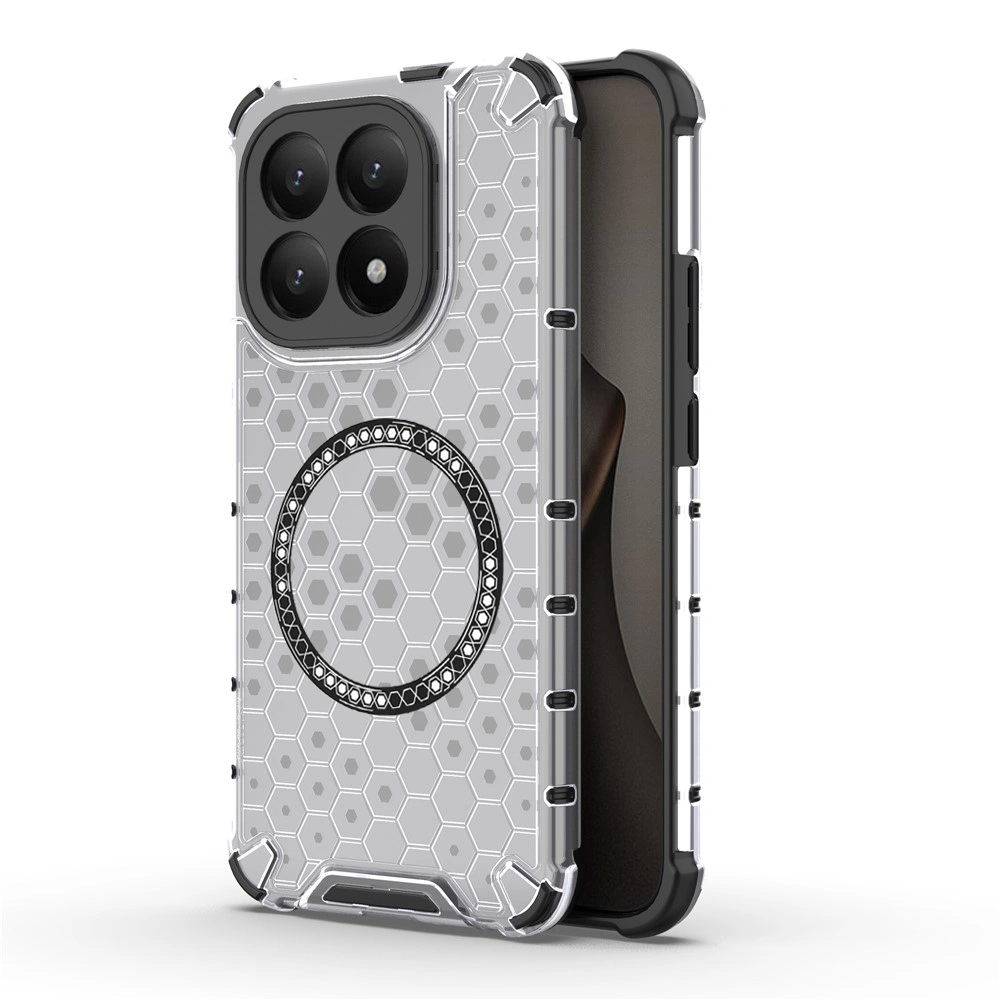 Kryt Xiaomi 15T, HoneyComb Shield MagSafe - bílý