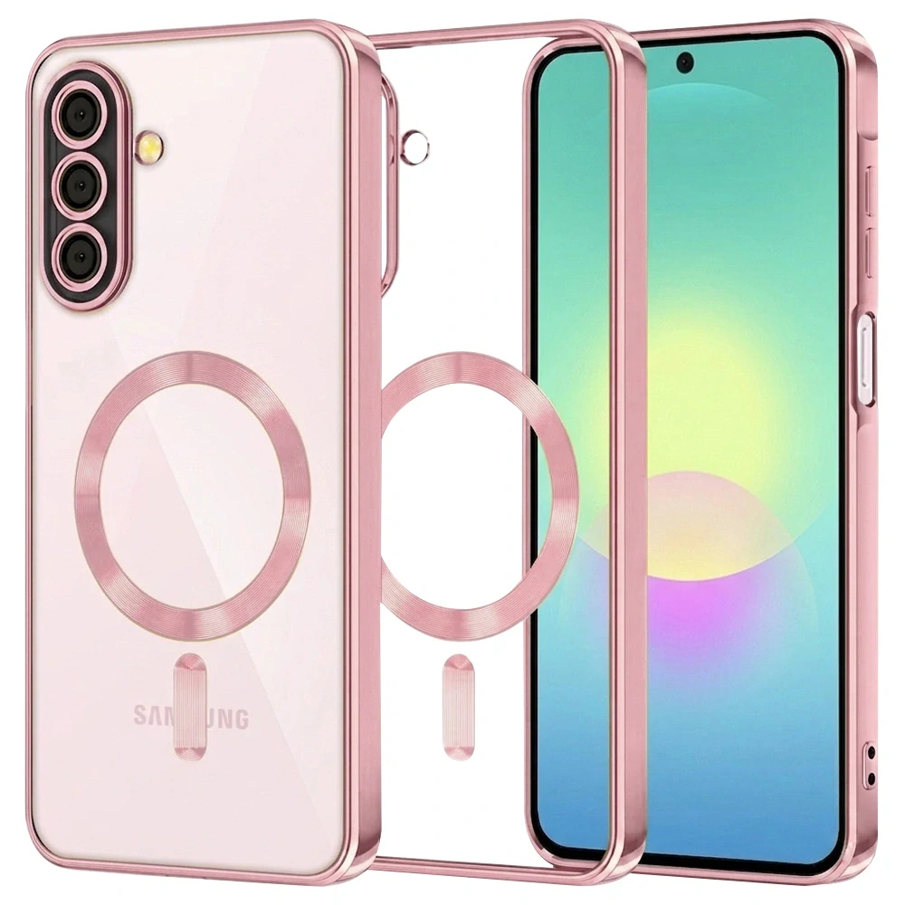 Kryt Samsung Galaxy A27 5G, Techsuit Luxury Crystal MagSafe - pink