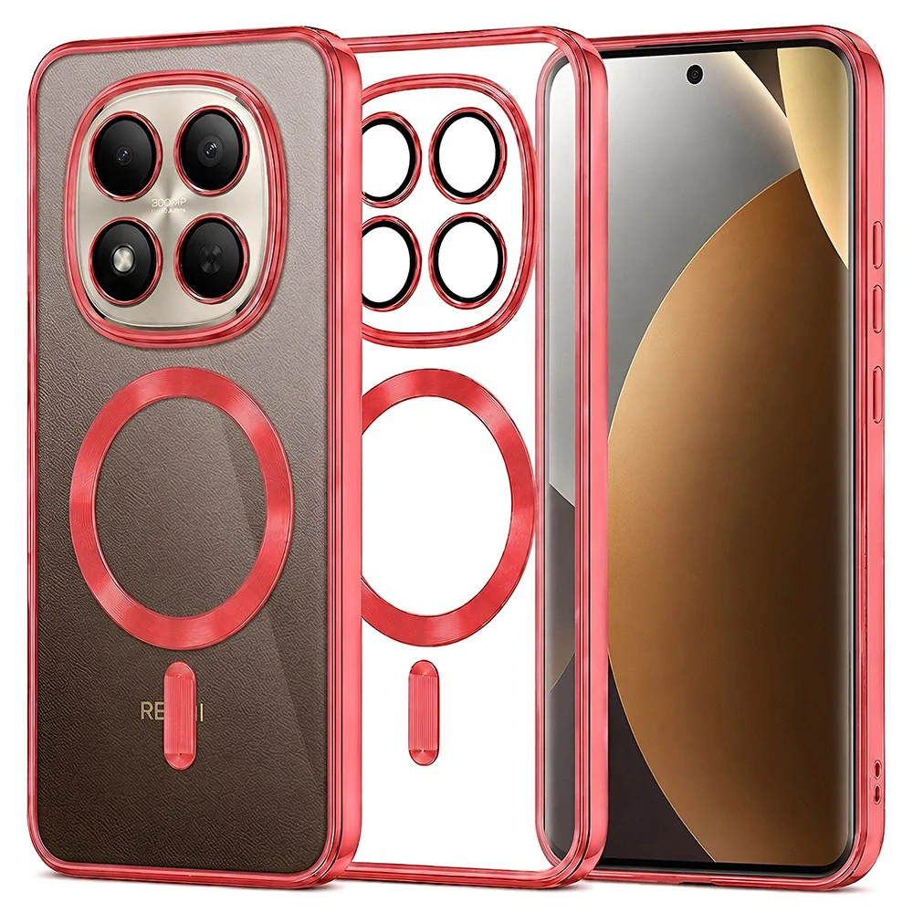Kryt Xiaomi Redmi Note 15 Pro+ 5G / Poco M8 Pro 5G, Luxury Crystal MagSafe - red