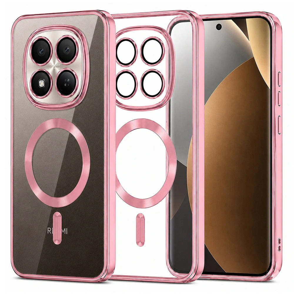 Kryt Xiaomi Redmi Note 15 Pro+ 5G / Poco M8 Pro 5G, Luxury Crystal MagSafe - pink
