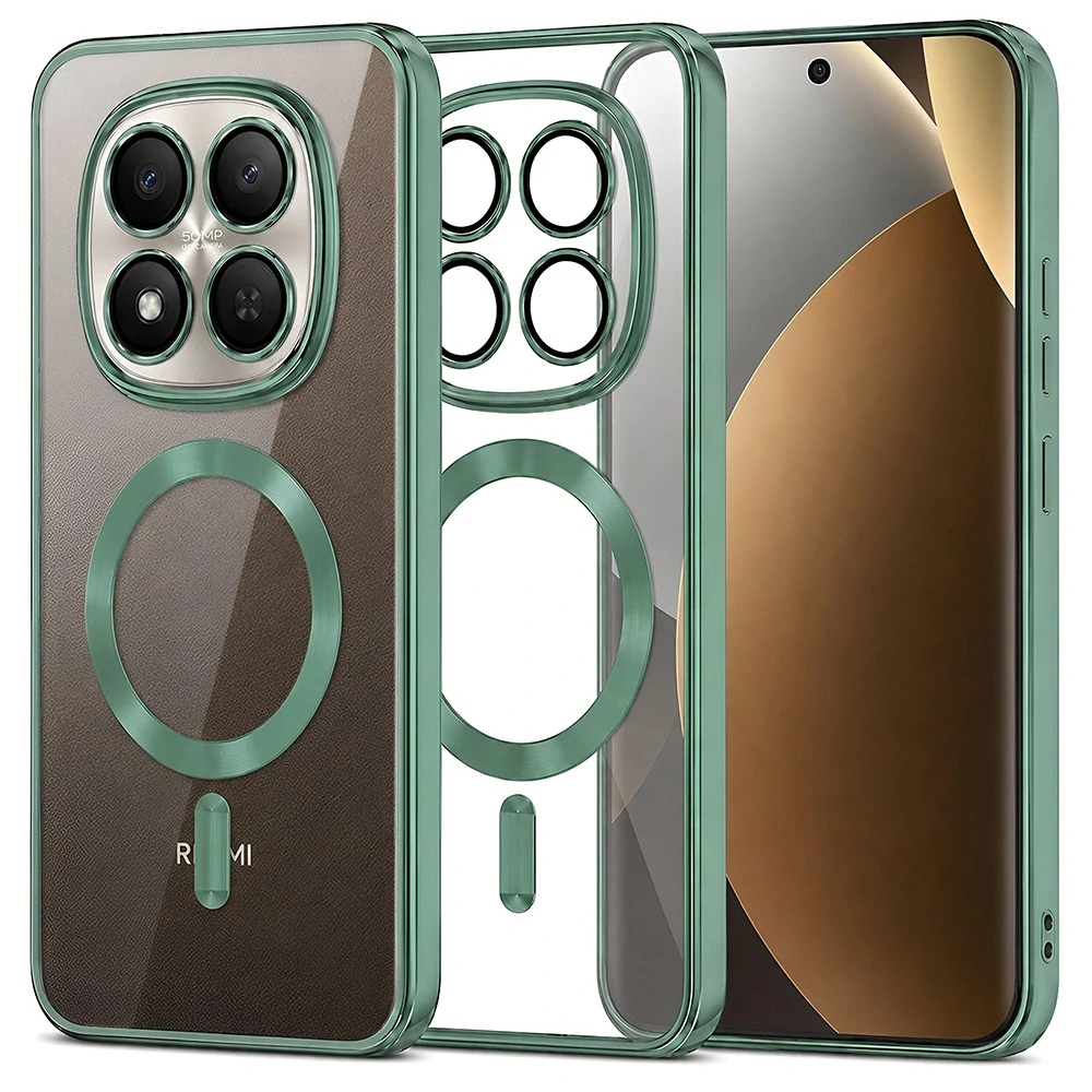 Kryt Xiaomi Redmi Note 15 Pro+ 5G / Poco M8 Pro 5G, Luxury Crystal MagSafe - light green