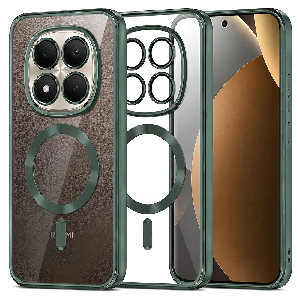Kryt Xiaomi Redmi Note 15 Pro+ 5G / Poco M8 Pro 5G, Luxury Crystal MagSafe - deep green