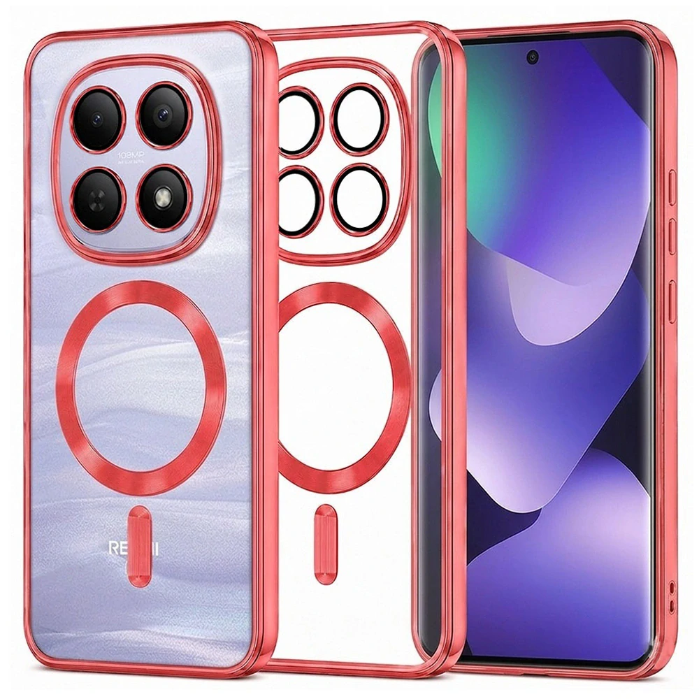 Kryt Xiaomi Redmi Note 15 4G/5G / Poco M8 5G, Luxury Crystal MagSafe - red