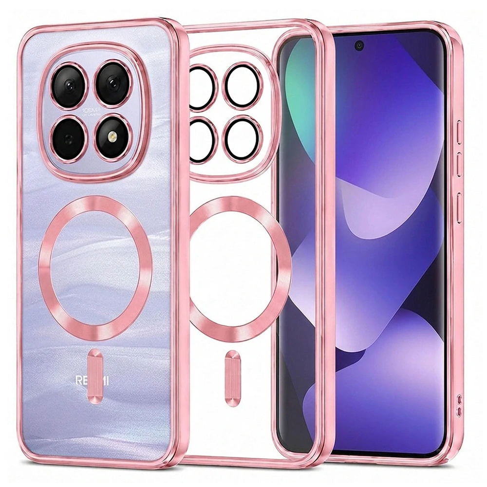 Kryt Xiaomi Redmi Note 15 4G/5G / Poco M8 5G, Luxury Crystal MagSafe - pink