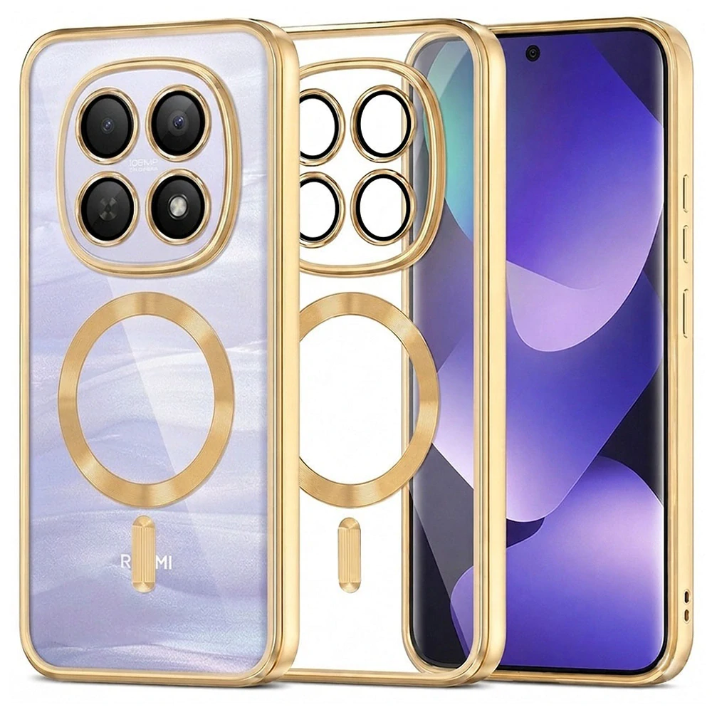 Kryt Xiaomi Redmi Note 15 4G/5G / Poco M8 5G, Luxury Crystal MagSafe - gold