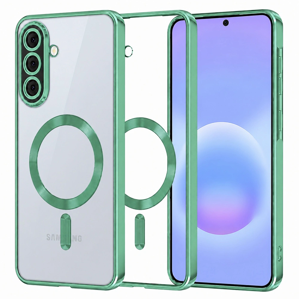 Kryt Samsung Galaxy A57 5G, Techsuit Luxury Crystal MagSafe - light green
