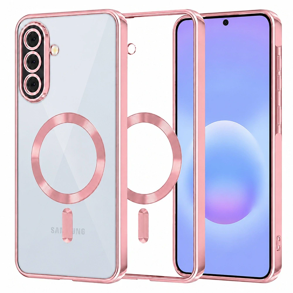 Kryt Samsung Galaxy A57 5G, Techsuit Luxury Crystal MagSafe - pink
