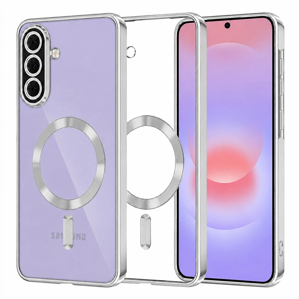 Kryt Samsung Galaxy A37 5G, Techsuit Luxury Crystal MagSafe - silver