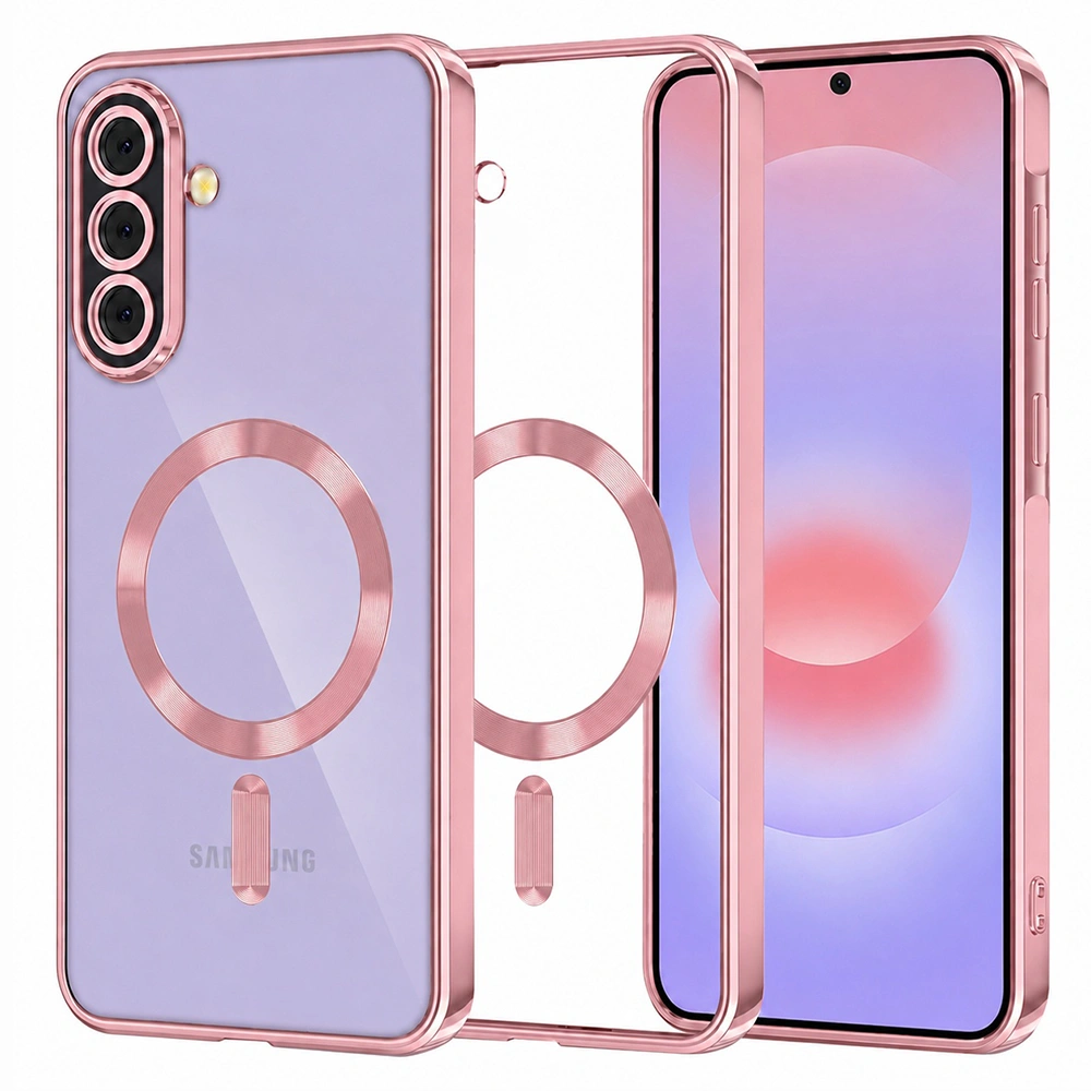 Kryt Samsung Galaxy A37 5G, Techsuit Luxury Crystal MagSafe - pink