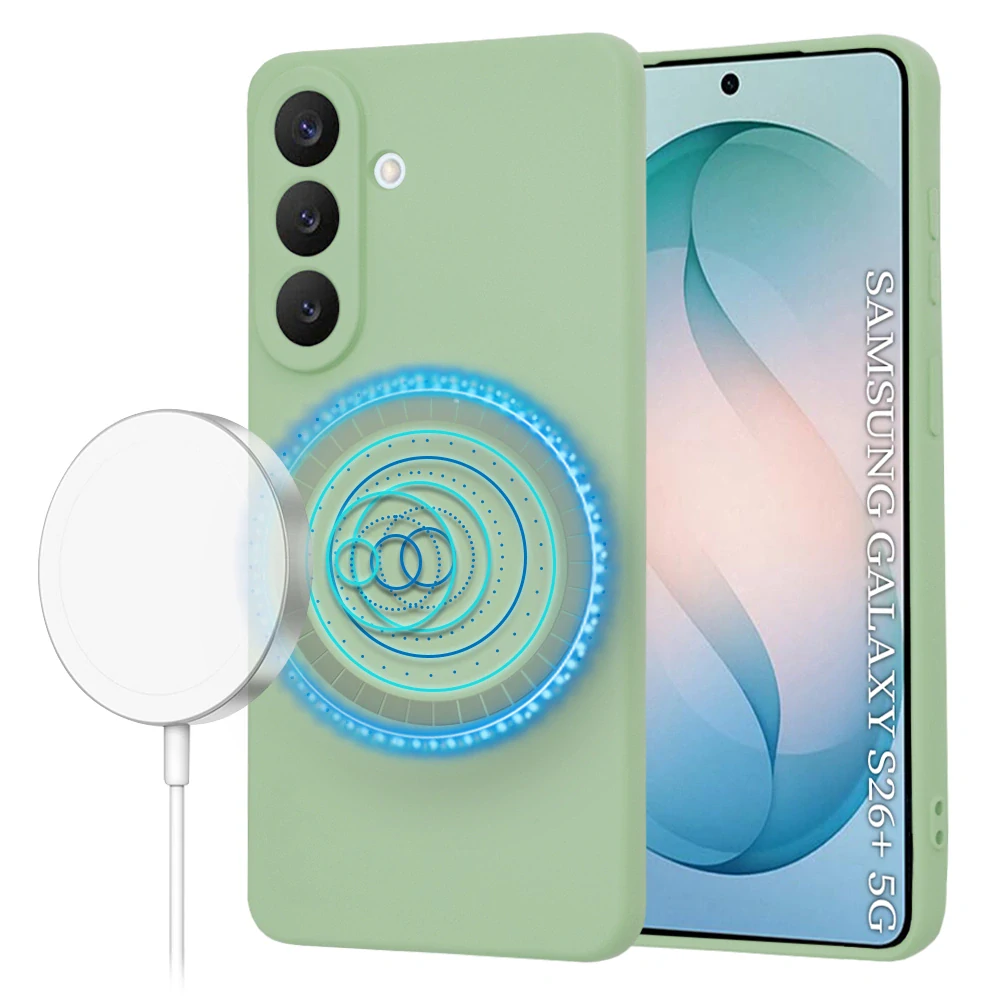 Kryt Samsung Galaxy S26, SoftFlex MagSafe - mint green