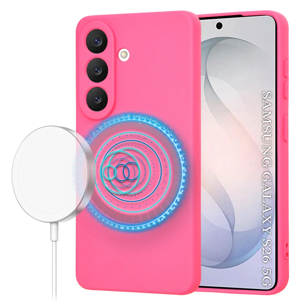 Kryt Samsung Galaxy S26, SoftFlex MagSafe - hot pink