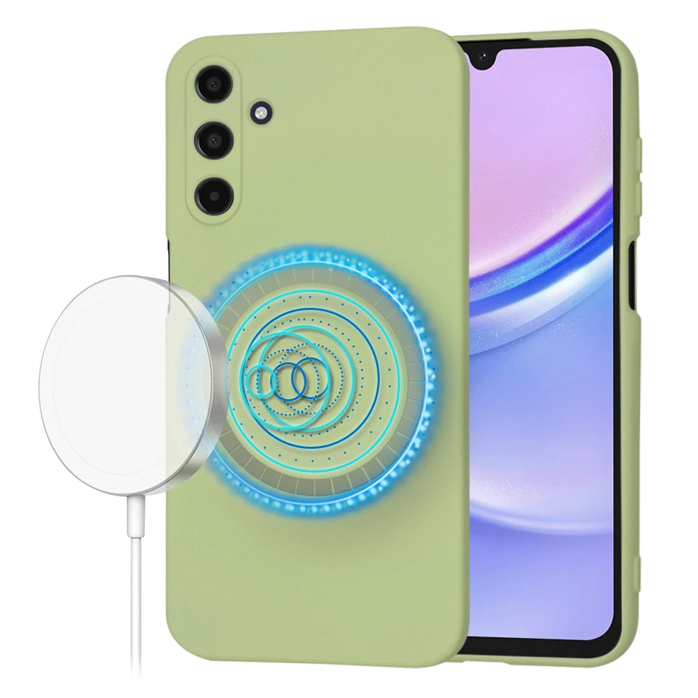 Kryt Samsung Galaxy A15 4G/5G, SoftFlex MagSafe - matcha