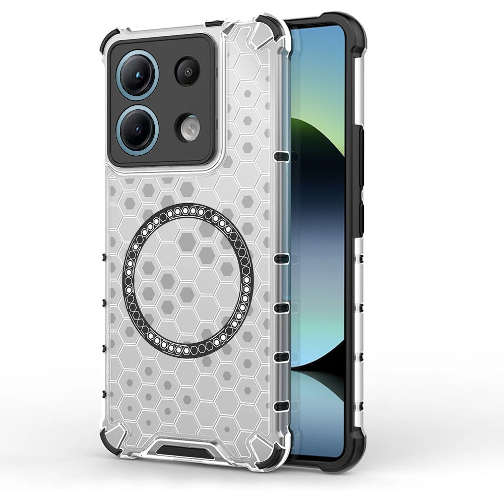 Kryt Xiaomi Redmi Note 14S, HoneyComb Shield MagSafe - bílý