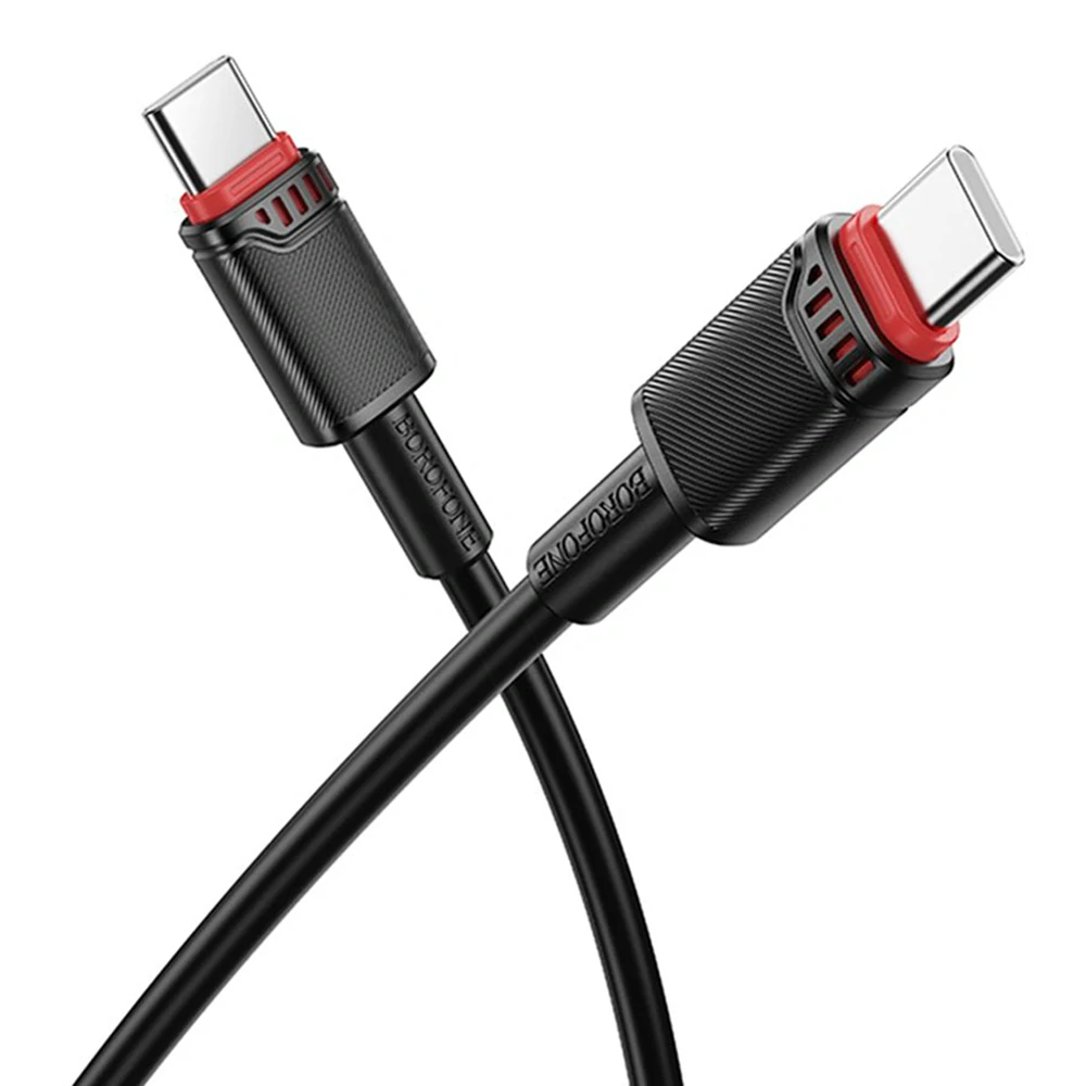 Datový kabel USB-C na USB-C 1m Borofone Beneficio Series (BX110) černý
