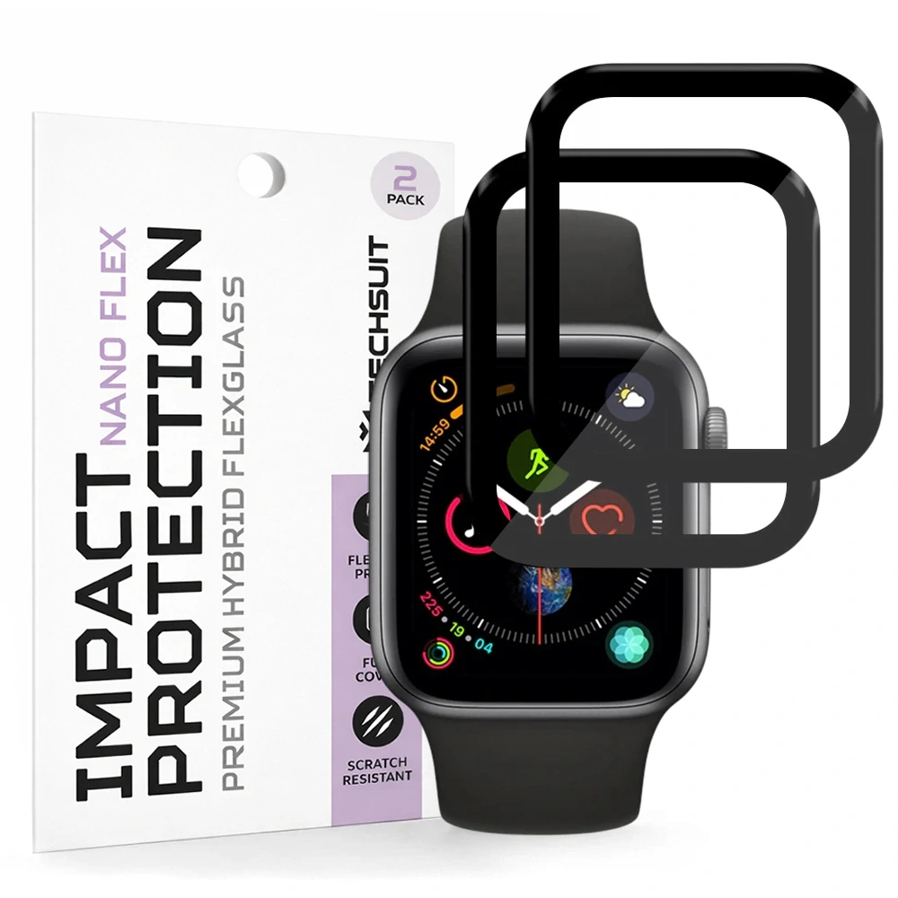 Tvrzené sklo pro Apple Watch 4 / 5 /6 / SE / SE 2 / SE 3 40mm - Techsuit Nano Flex 2 kusy
