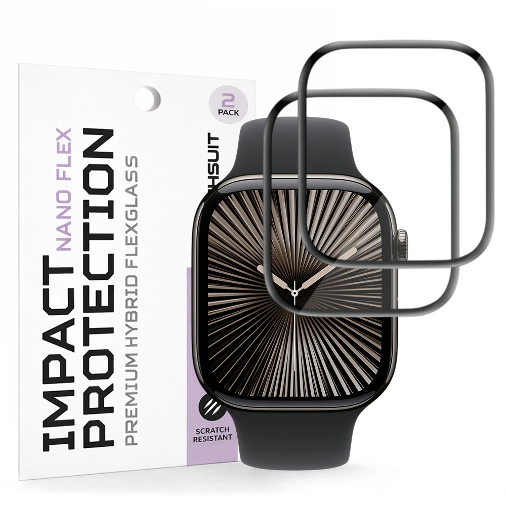 Tvrzené sklo pro Apple Watch 10 42mm / 11 42mm - Techsuit Nano Flex 2 kusy