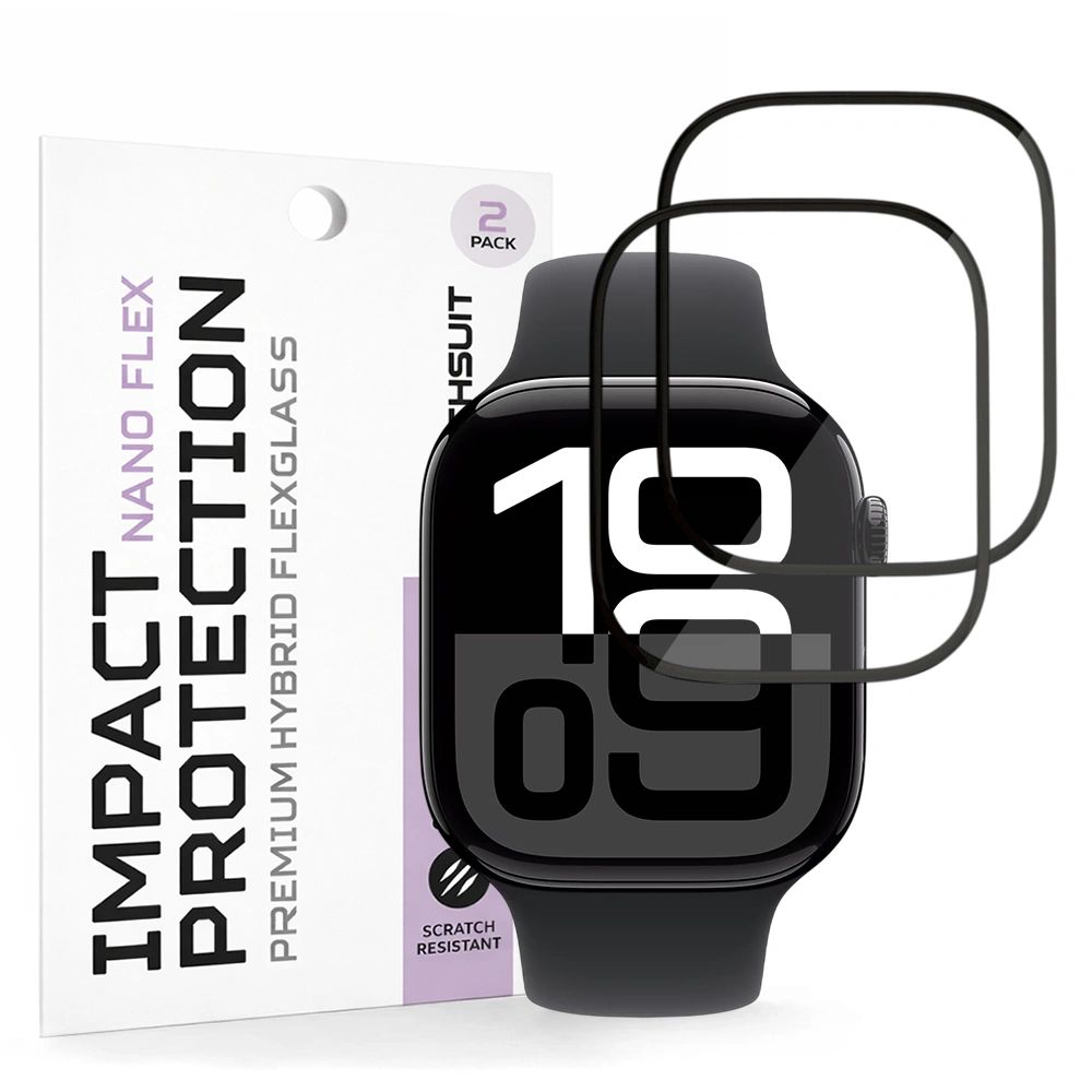 Tvrzené sklo pro Apple Watch 10 46mm / 11 46mm - Techsuit Nano Flex 2 kusy