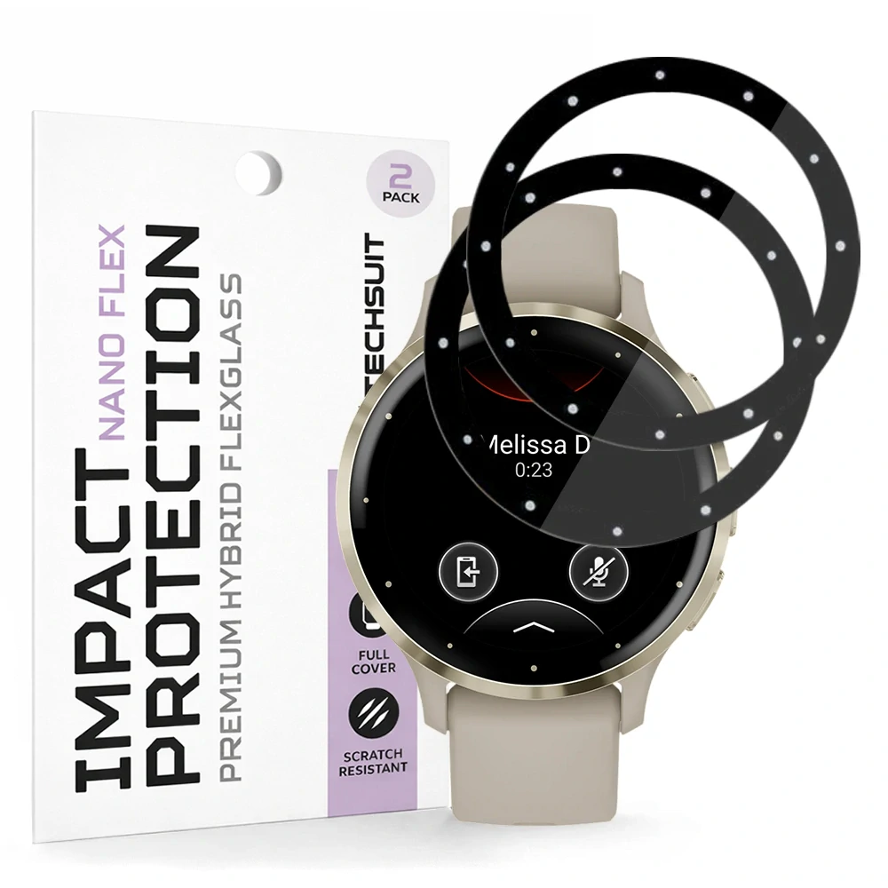 Tvrzené sklo pro Garmin Venu 3S - Techsuit Nano Flex 2 kusy