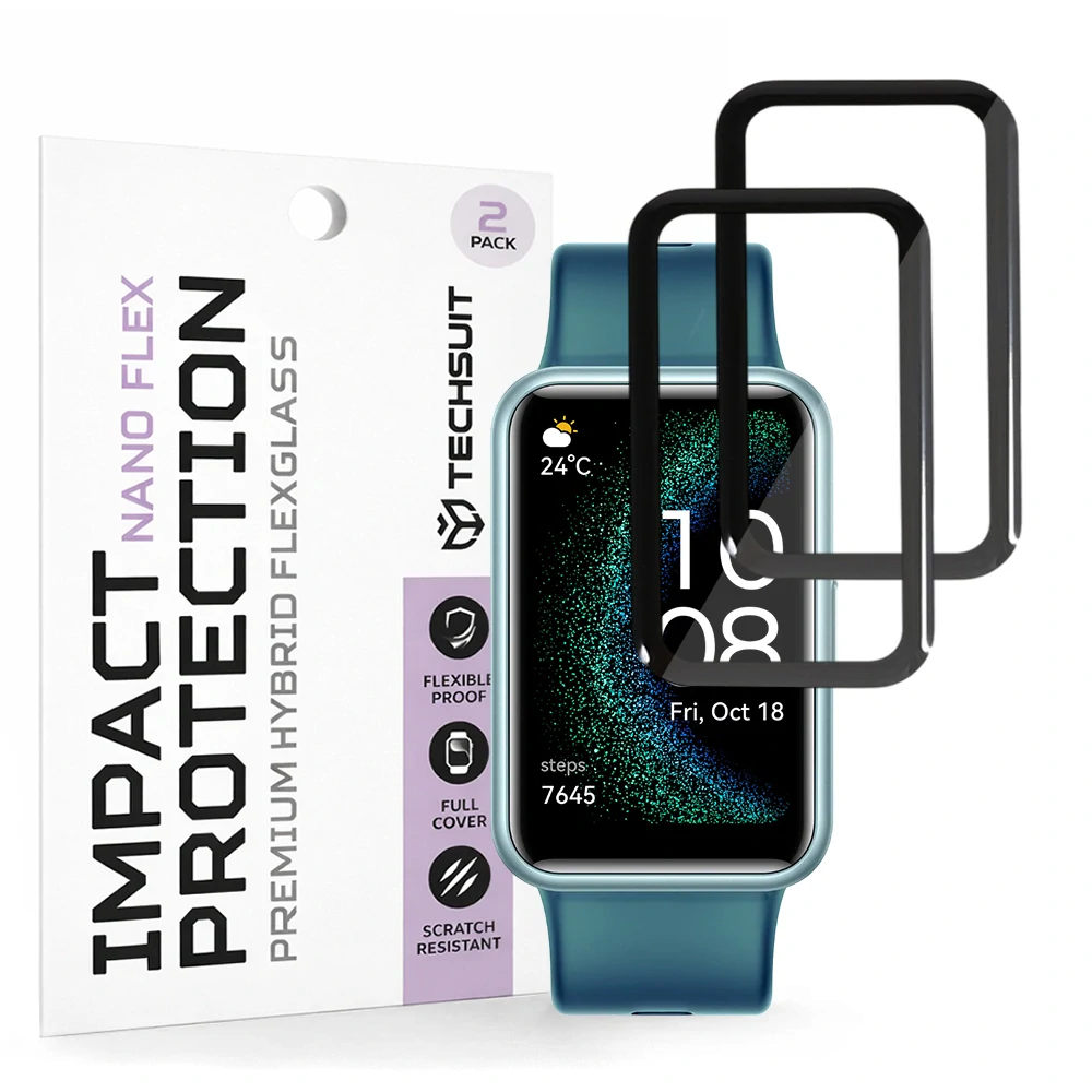 Tvrzené sklo pro Huawei Watch FIT SE - Techsuit Nano Flex 2 kusy