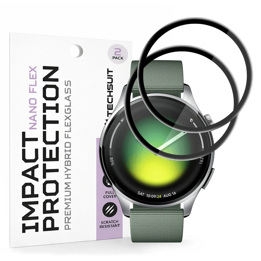 Tvrzené sklo pro Xiaomi Watch 5 (47mm) - Techsuit Nano Flex 2 kusy