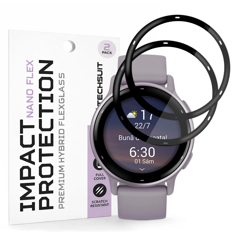 Tvrzené sklo pro Garmin vivoactive 5 - Techsuit Nano Flex 2 kusy