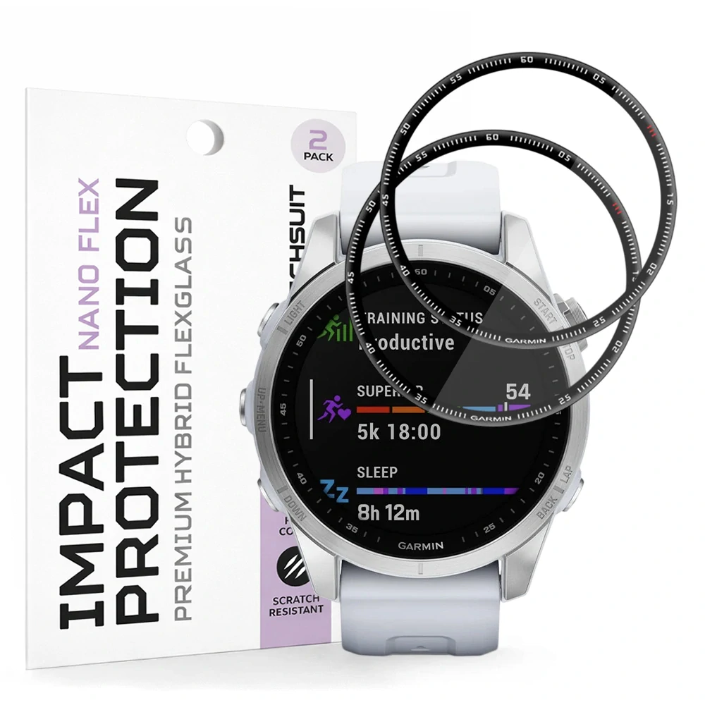 Tvrzené sklo pro Garmin Fenix 7S - Techsuit Nano Flex 2 kusy
