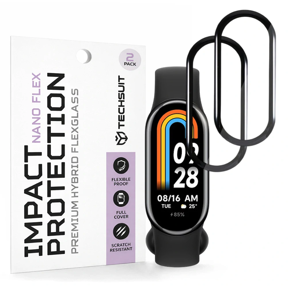 Tvrzené sklo pro Xiaomi Mi Band 8 / 8 NFC - Techsuit Nano Flex 2 kusy