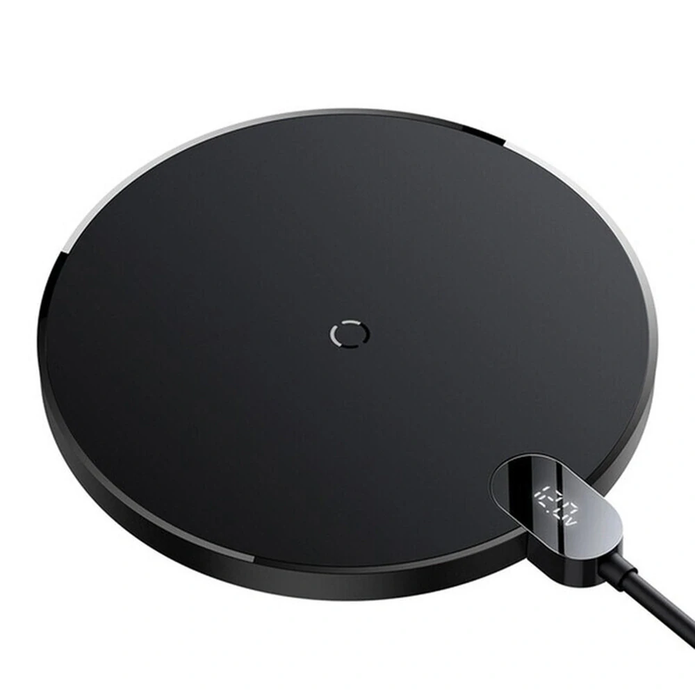 Bezdrátová nabíječka Baseus Digital LED Displej Gen 2 15W USB-C černá
