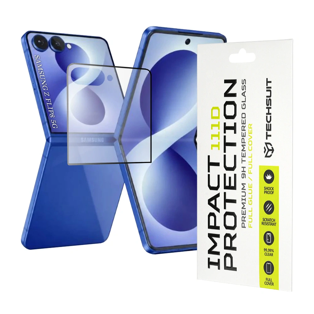 Tvrzené sklo 111D Samsung Galaxy Z Flip 8, Full Glue černé