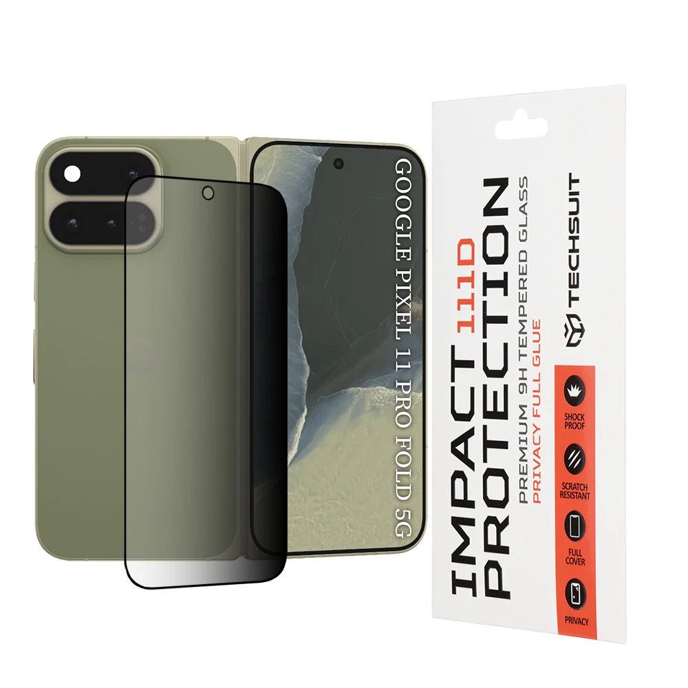 Tvrzené sklo 111D Google Pixel 11 Pro Fold, Full Glue Privacy černé