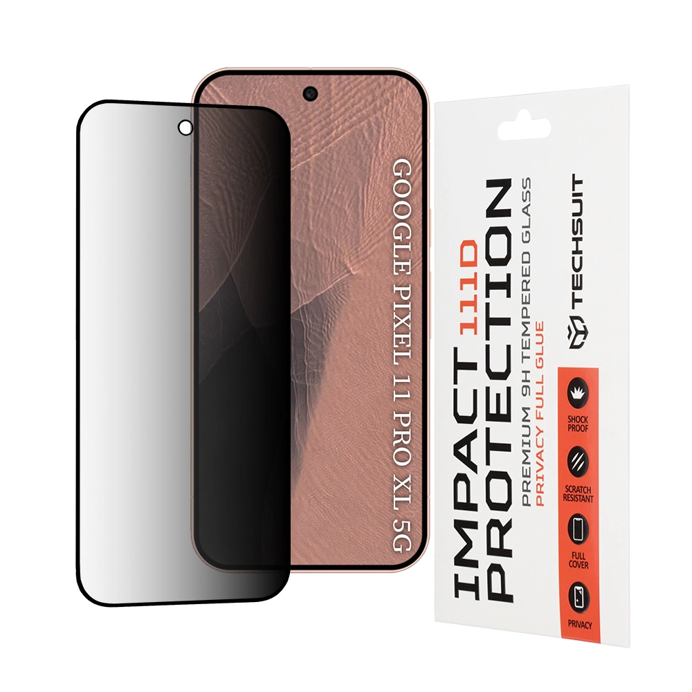 Tvrzené sklo 111D Google Pixel 11 Pro XL, Full Glue Privacy černé