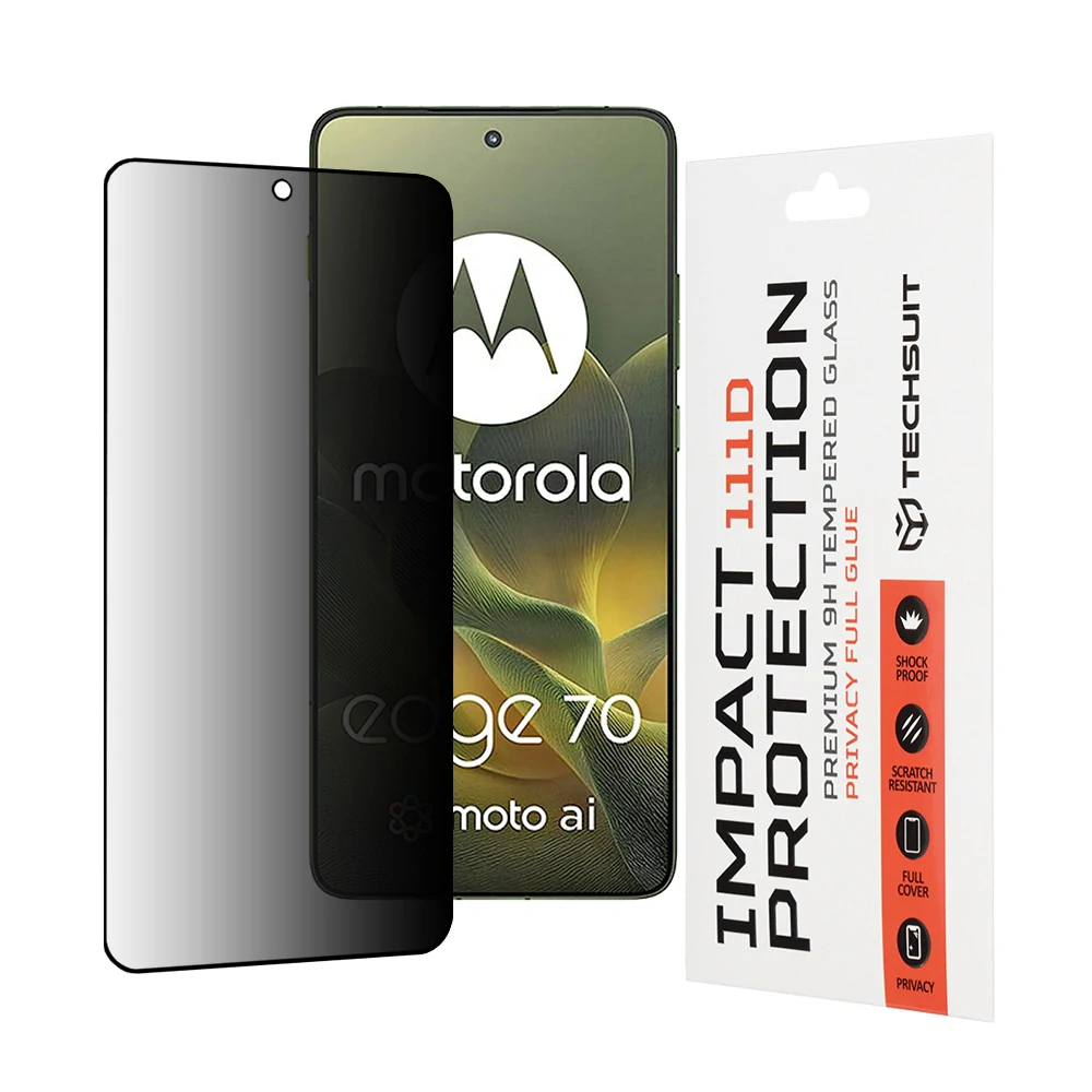 Tvrzené sklo 111D Motorola EDGE 70, Full Glue Privacy černé