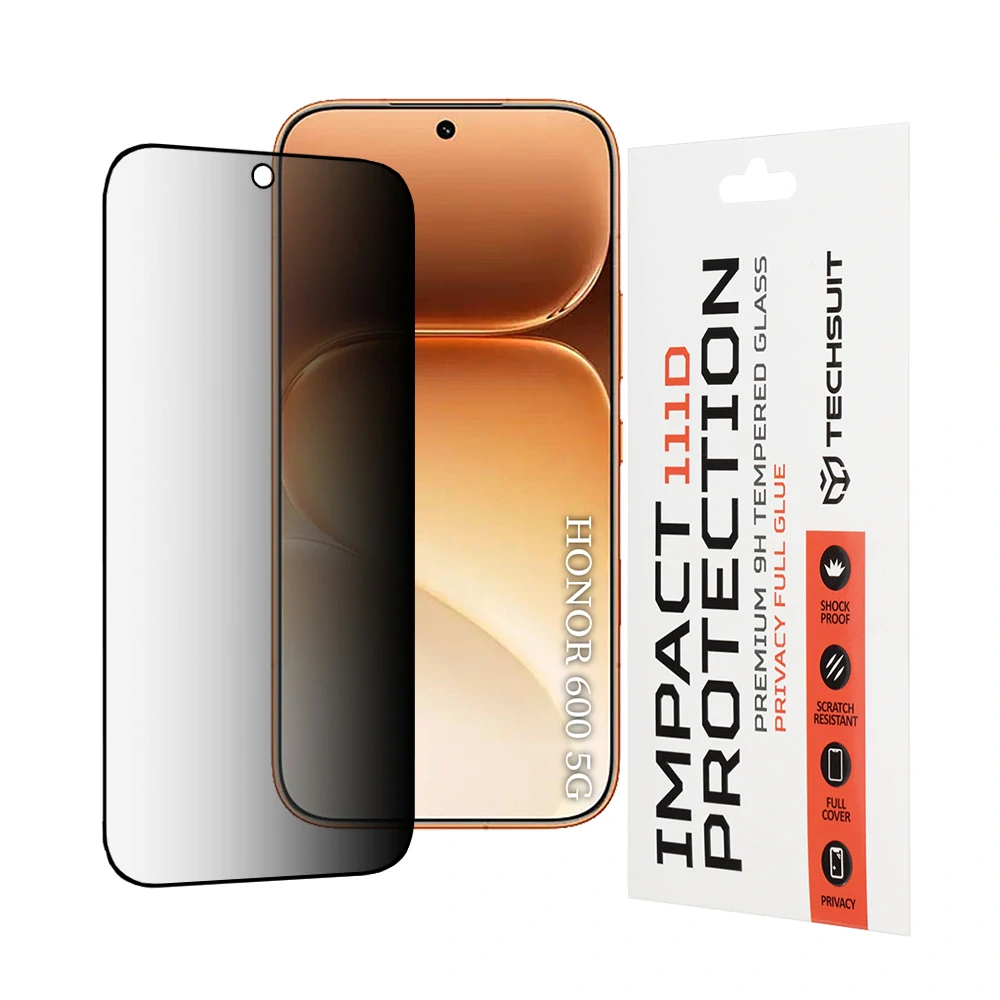 Tvrzené sklo 111D Honor 600 / 600 Pro, Full Glue Privacy černé