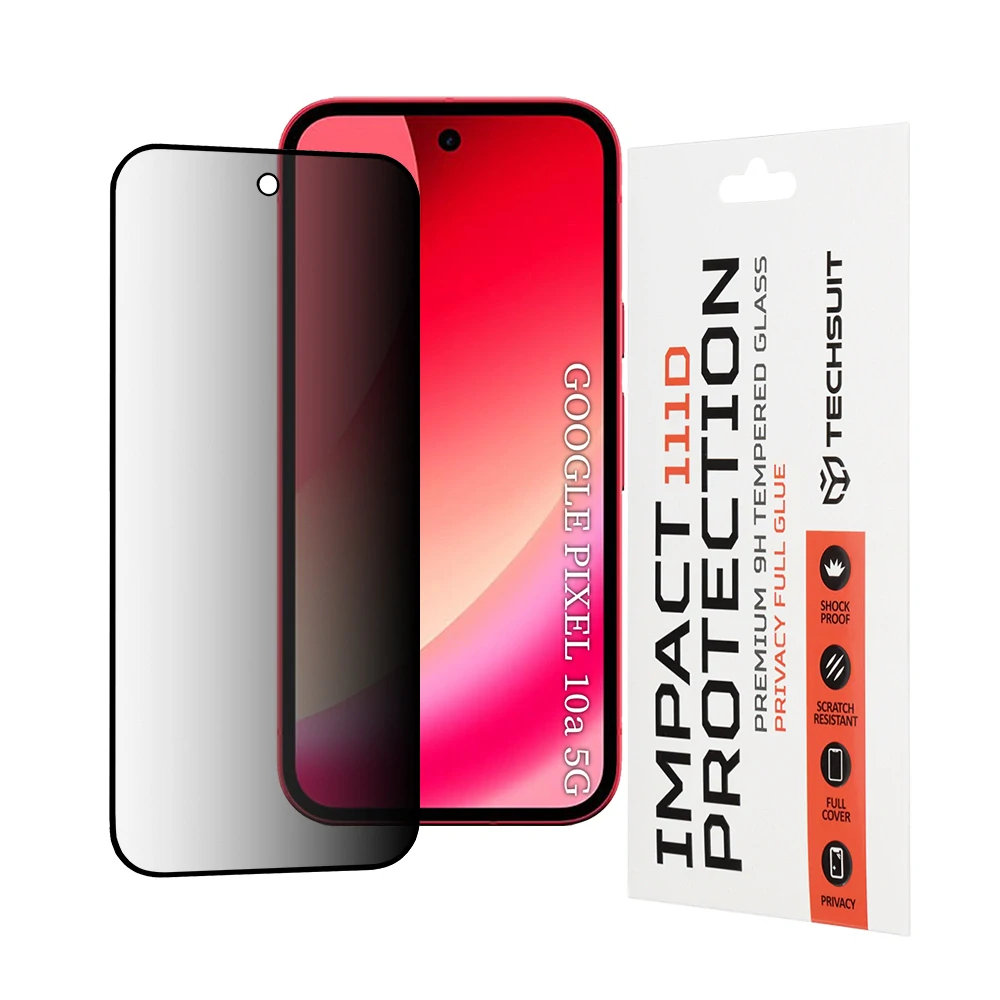 Tvrzené sklo 111D Google Pixel 10a, Full Glue Privacy černé