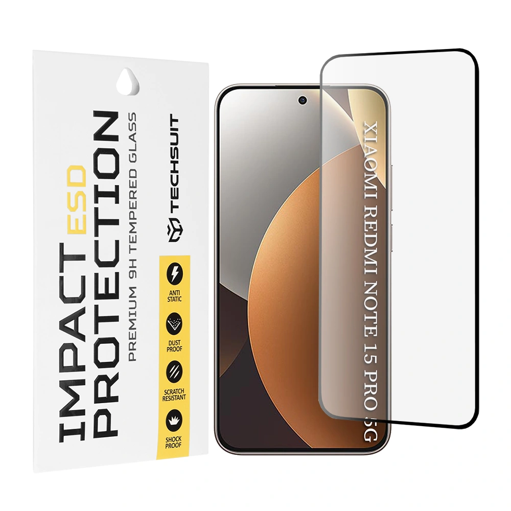 Tvrzené sklo Xiaomi Redmi Note 15 Pro 5G, ESD Glass, černé