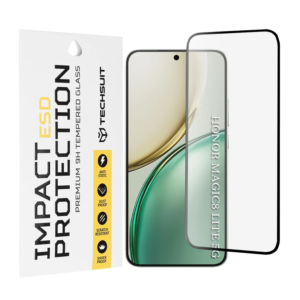 Tvrzené sklo Honor Magic 8 Lite, ESD Glass, černé