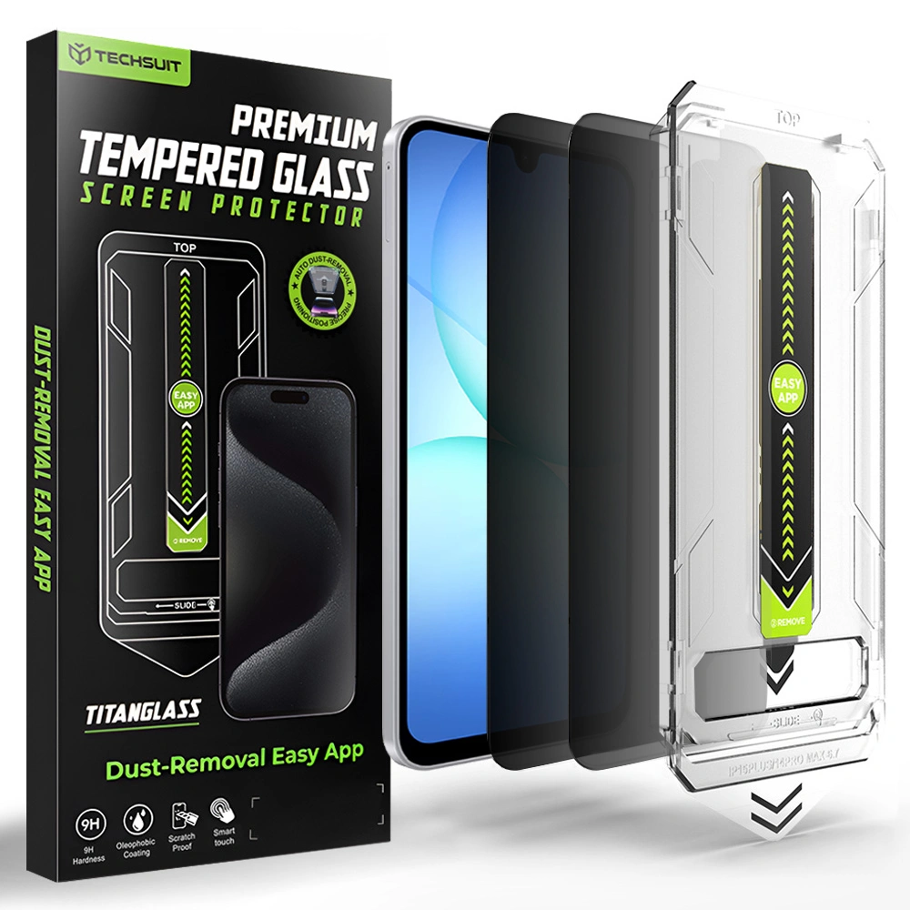 Tvrzené sklo Samsung Galaxy A36 5G / A37 5G, TitanGlass Crystal HD s privátním filtrem (2 kusy)